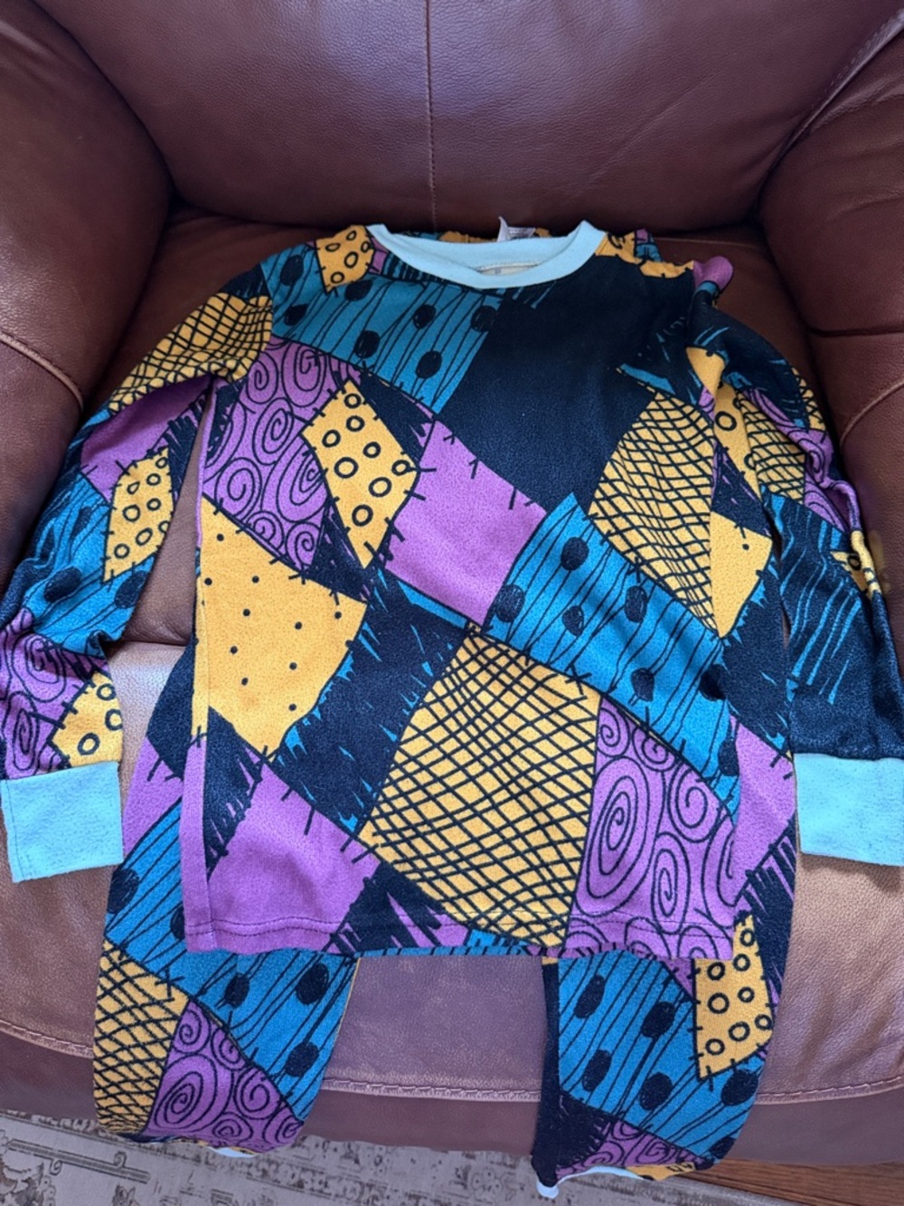 The Nightmare Before Christmas Graphic Pajamas- Teal, Purple, Mustard